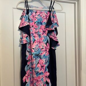 Lilly Pulitzer navy and floral dress